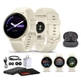 thumbnail image 1 of Garmin Vivoactive 6 Smartwatch Lunar Gold with Bone Silicone Band Best Fitness GPS Smart-watch with AMOLED Display, 11-Day Battery, Advanced Activity Tracking Watch Bundle For Men &Women, 1 of 8