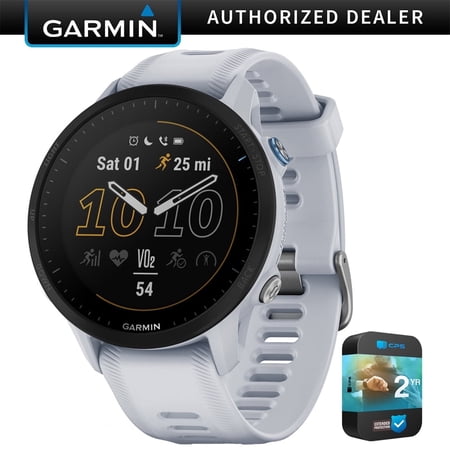 Garmin by Forerunner Men's 22mm Solar GPS Golf Watch Whitestone 2-Piece Set, (E99GRFR955SWH)