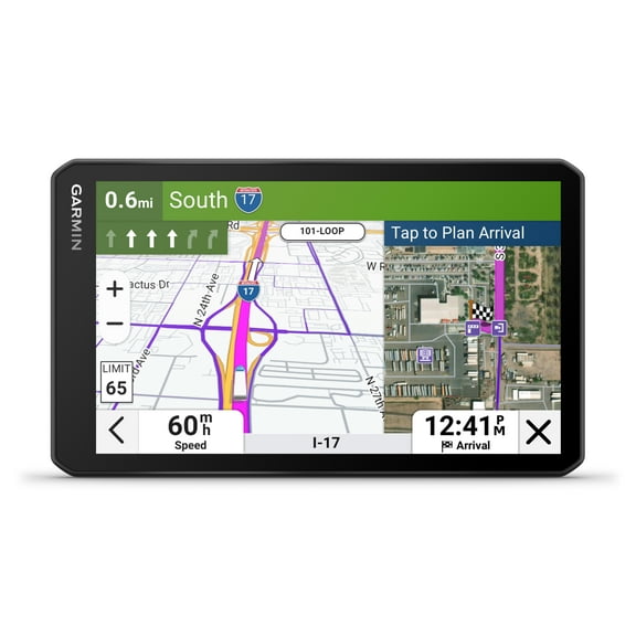 Garmin dzl OTR720, Large High-Res 7 GPS Truck Navigator, Custom Truck Routing, Satellite Imagery, Wind Speed, Community-Shared Loading Docks, Truck Entrances & Parking Availability