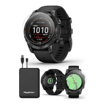 Garmin epix Pro (Gen 2) 47mm (Slate Gray/Black) Multisport AMOLED GPS Smartwatch | Bundle with PlayBetter Screen Protectors & Portable Charger