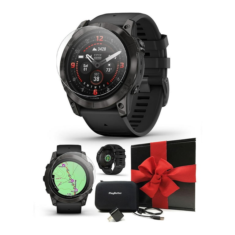 Garmin epix Pro (Gen 2) Sapphire 51mm (Carbon Gray DLC Titanium/Black)  Multisport AMOLED GPS Smartwatch