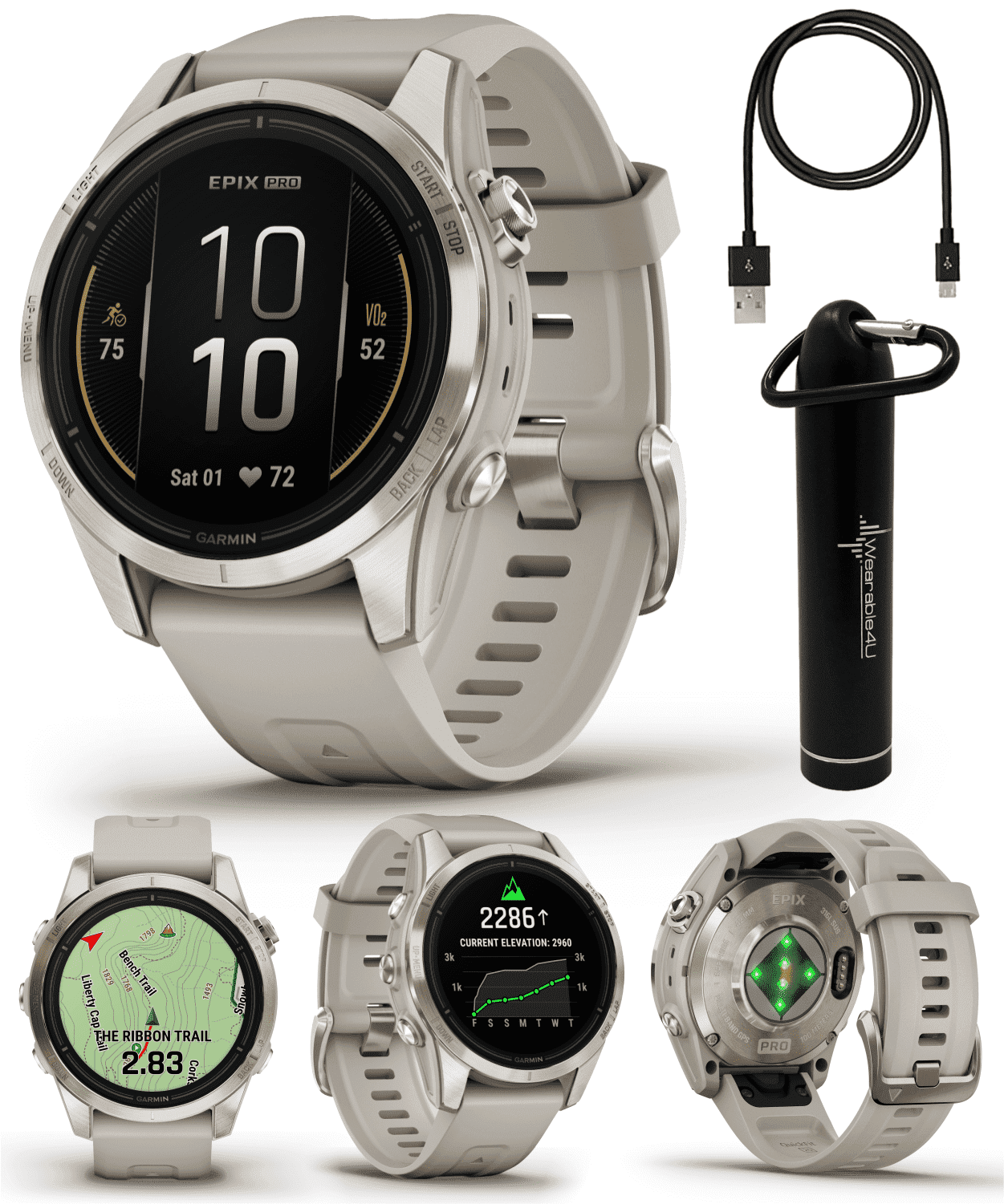 Garmin epix Pro (Gen 2) Sapphire Edition, 42mm, High Performance ...