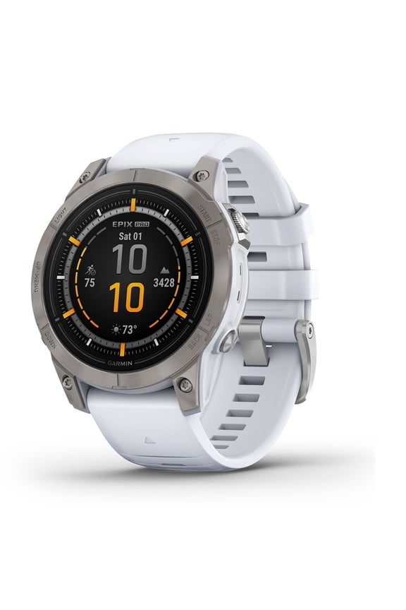 epix Pro (Gen 2) Sapphire Edition, 47mm, High Performance Smartwatch, Advanced Training Technology, Built-in Flashlight, Whitestone