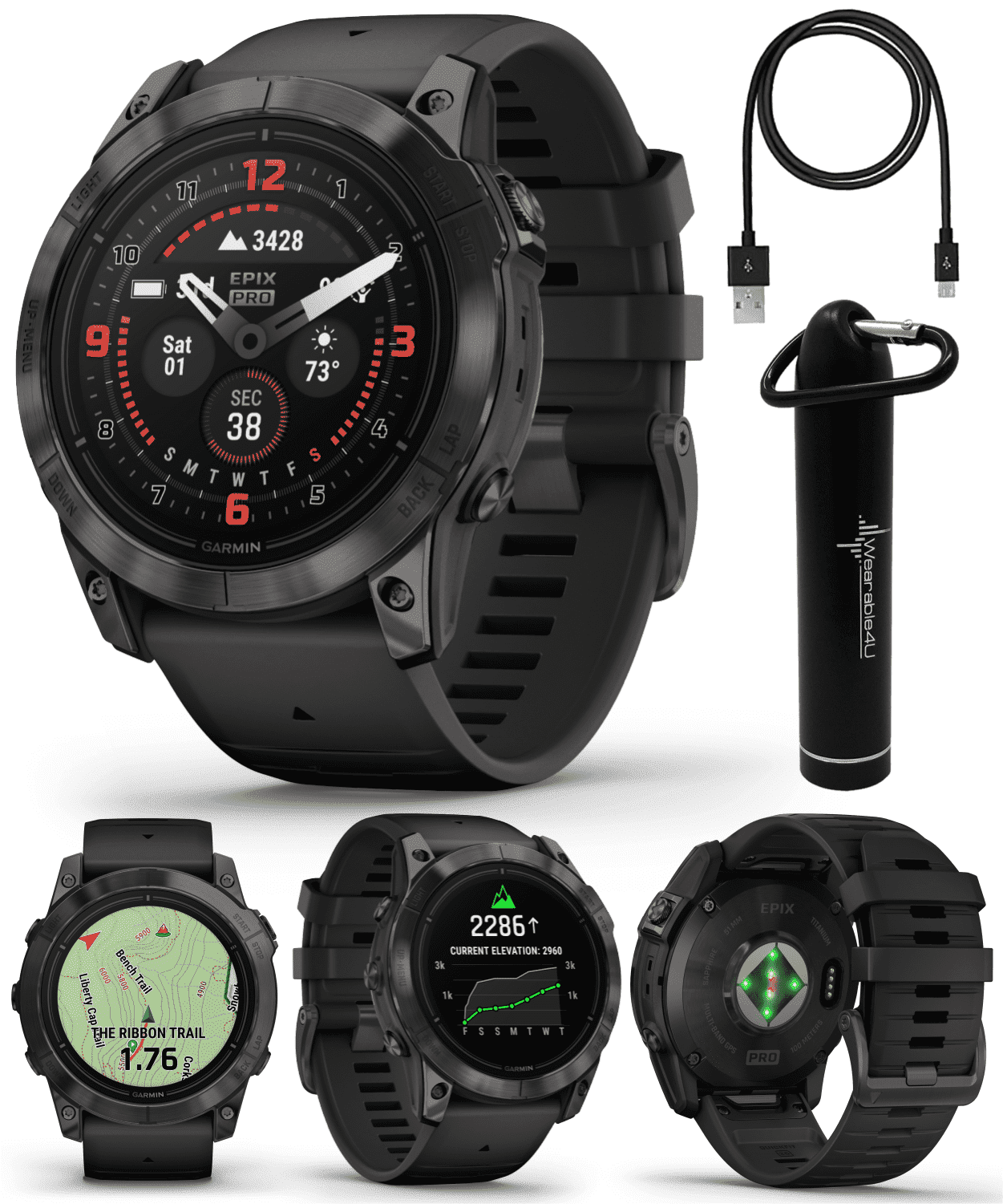 Garmin epix Pro (Gen 2) Sapphire Edition, 51mm, High Performance