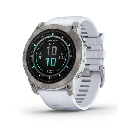 Garmin epix Pro (Gen 2) Sapphire Edition, 51mm, High Performance Smartwatch, Advanced Training Technology, Built-in Flashlight, Whitestone