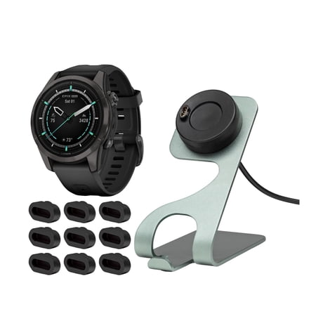 Garmin epix Pro Gen 2 Sapphire Edition Smartwatch (Gray) w/Charging Stand Bundle