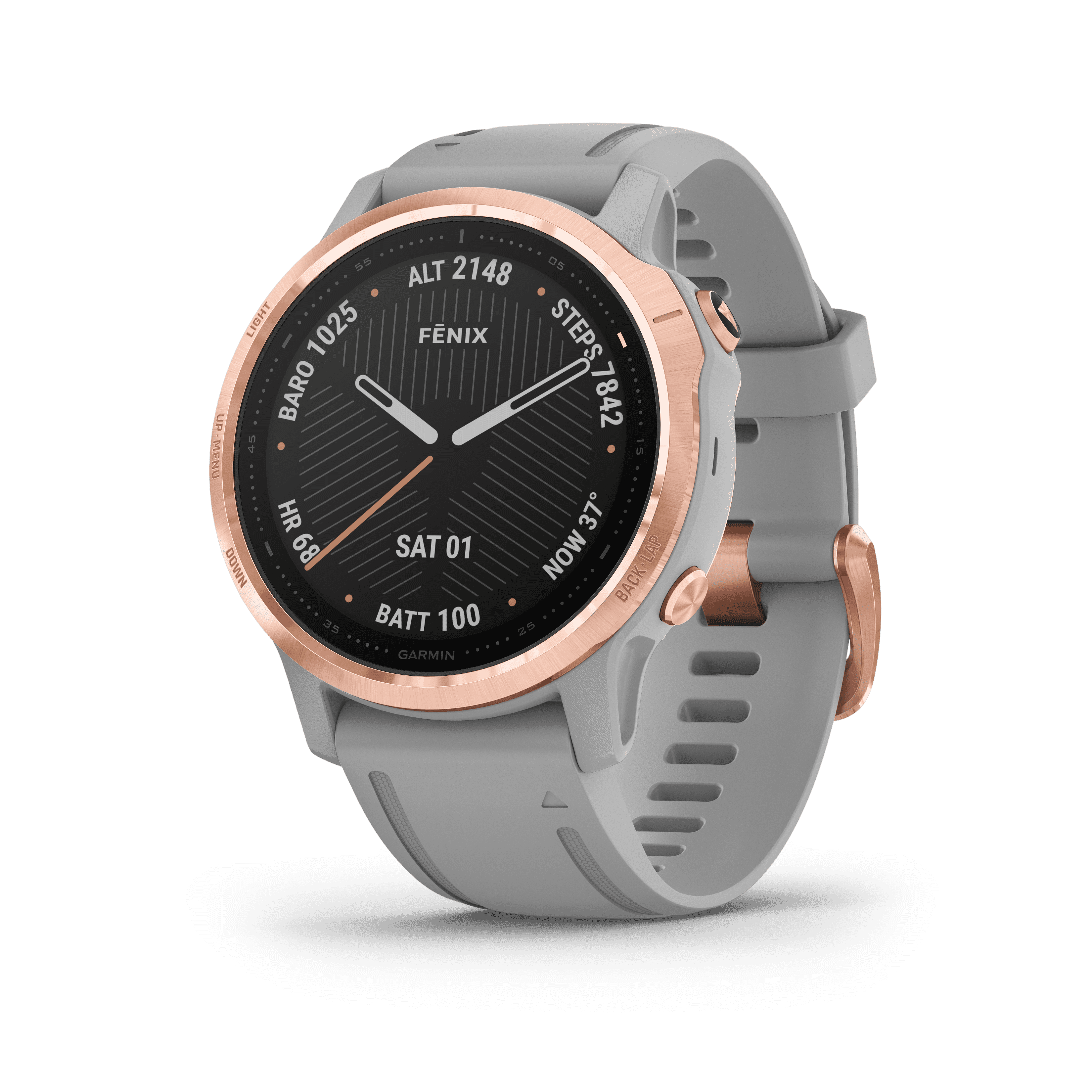 Garmin Fenix 6S Sapphire Smartwatch - Rose Gold-tone with