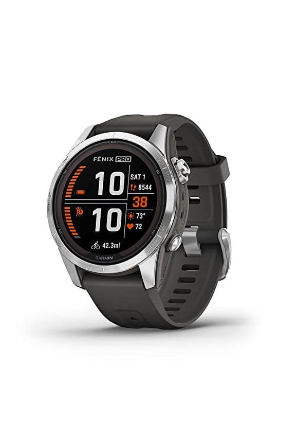 fēnix 7S Pro Solar, Multisport GPS Smartwatch, Built-in Flashlight, Solar Charging Capability, Graphite