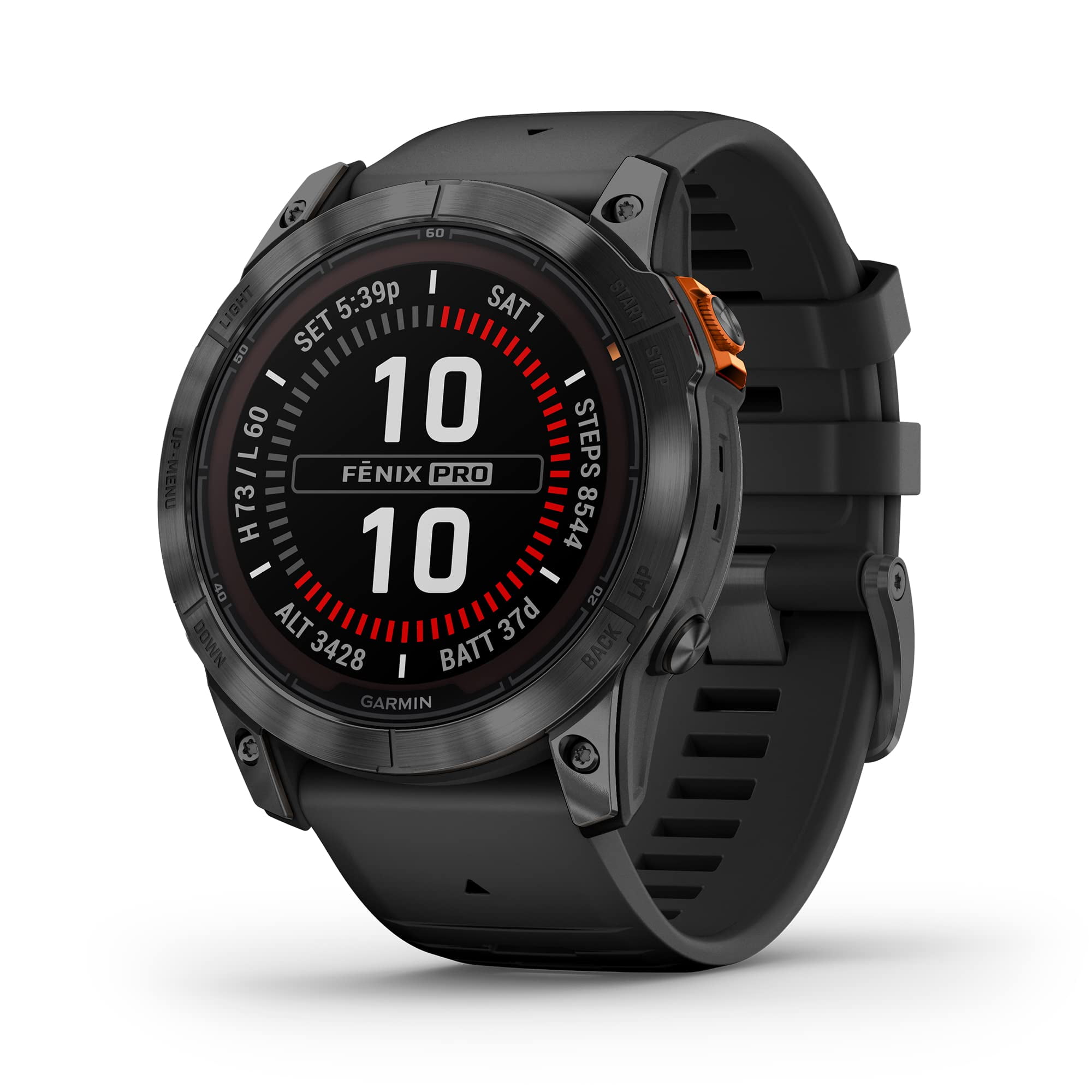 Garmin fēnix 7 Pro Sapphire Solar, Multisport GPS Smartwatch, Built-in Flashlight, Solar Charging Capability, Black Garmin fēnix 7 Pro Sapphire Solar, Multisport GPS Smartwatch, Built-in Flashlight, Solar Charging Capability, Black