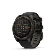 Garmin fenix  8 47 mm, Solar Sapphire, Carbon Gray DLC Titanium with Black/Pebble Gray