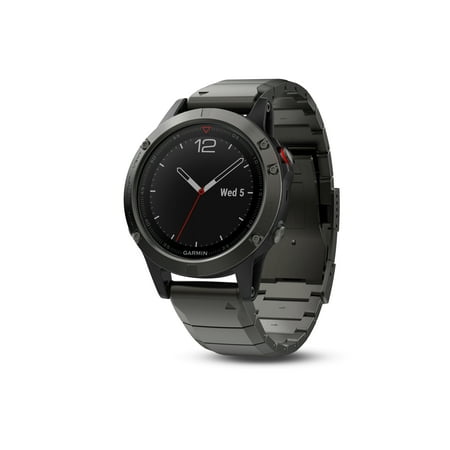 Garmin - fēnix 5 Sapphire GPS Smartwatch 30mm Fiber-Reinforced Polymer - Slate Gray
