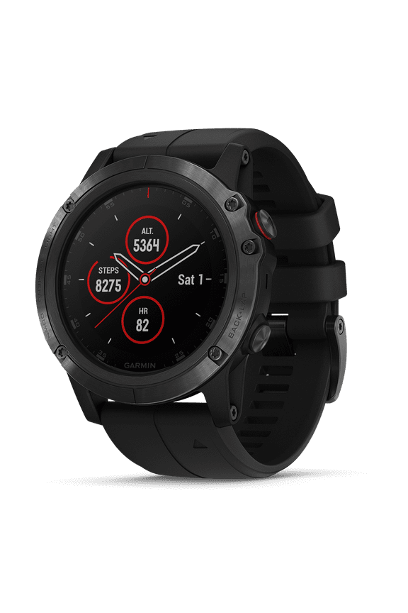Fenix 5X Plus Sapphire, Black with Black Band