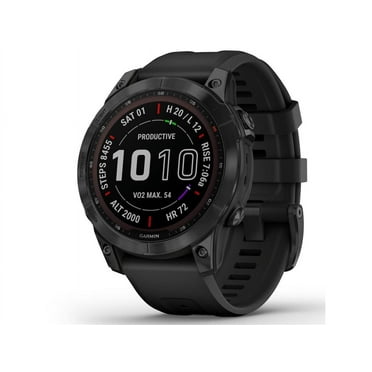 Garmin fenix 7 Sapphire Solar 47mm GPS Smartwatch, Black DLC Titanium/Black Band
