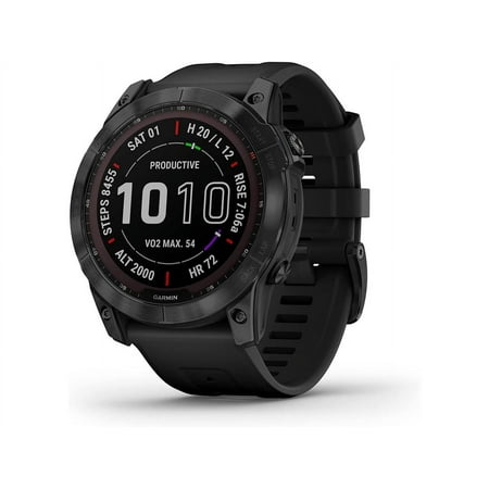 Garmin fenix 7X Sapphire Solar, Black DLC Titanium with Black Band