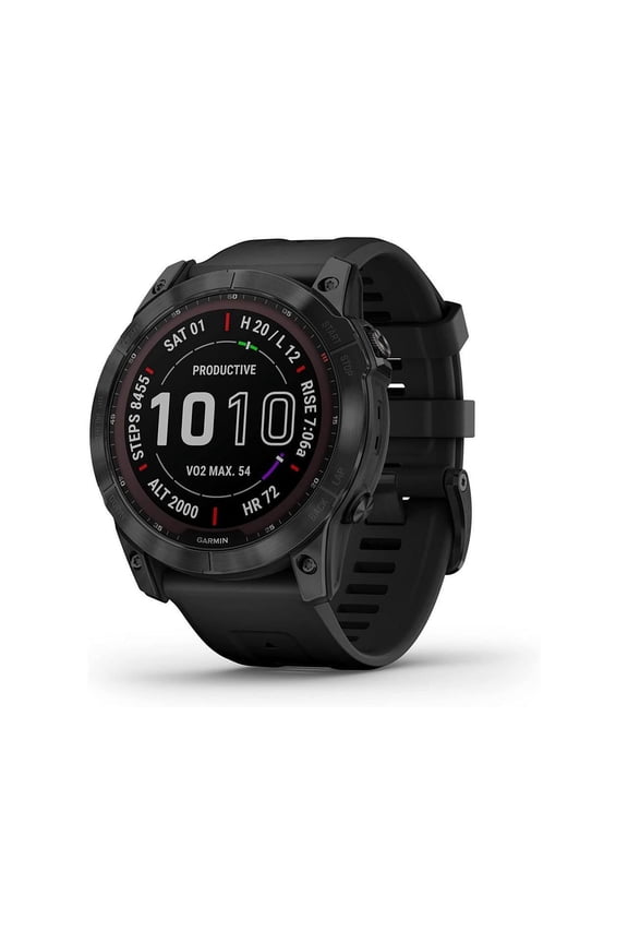 Restored GARMIN, GARM-fenix7xSapphire-RN, Fenix 7X Sapphire Solar GPS Smartwatch with LED Flashlight, 122 Hour Battery Life, Black, 1 Count