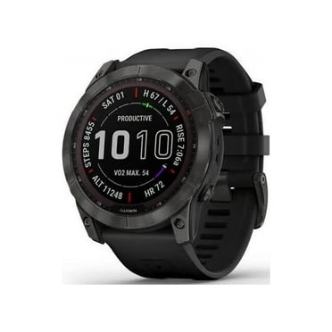 Garmin fenix 7X Sapphire Solar, Carbon Gray DLC Titanium with Black Band