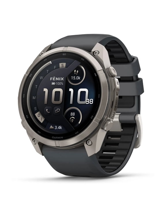fenix 9 Pro  inReach, 51 mm Titanium with Graphite/Black Silicone Band