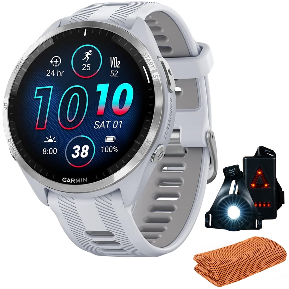 Garmin forerunner 965 Running Smartwatch (GPS) 22mm with Whitestone Silicone Band
