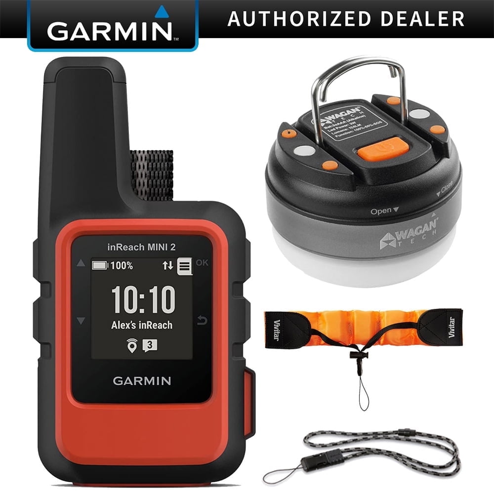 Garmin inReach Mini 2 Portable Satellite GPS Device with Accessory Bundle