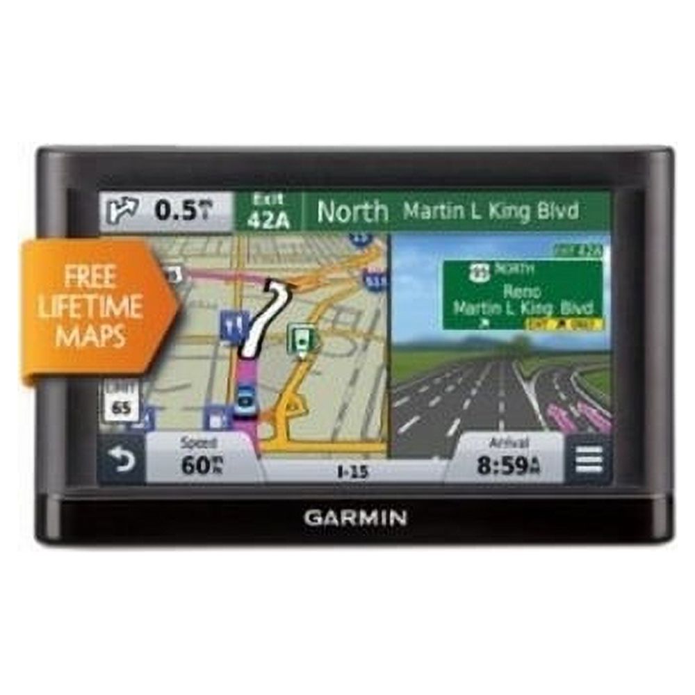 Garmin n?vi 65LM GPS Navigators System with Spoken Turn-By-Turn Directions, Preloaded Maps and Speed Limit Displays (Lower 49 U. - image 1 of 7