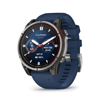 Garmin - quatix 8 AMOLED Marine GPS Smartwatch 47mm Fiber-reinforced polymer - Titanium - (2025)