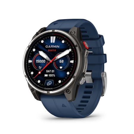 Garmin - quatix 8 Pro AMOLED Marine GPS Smartwatch 47mm Fiber-reinforced polymer - Titanium - (2026)