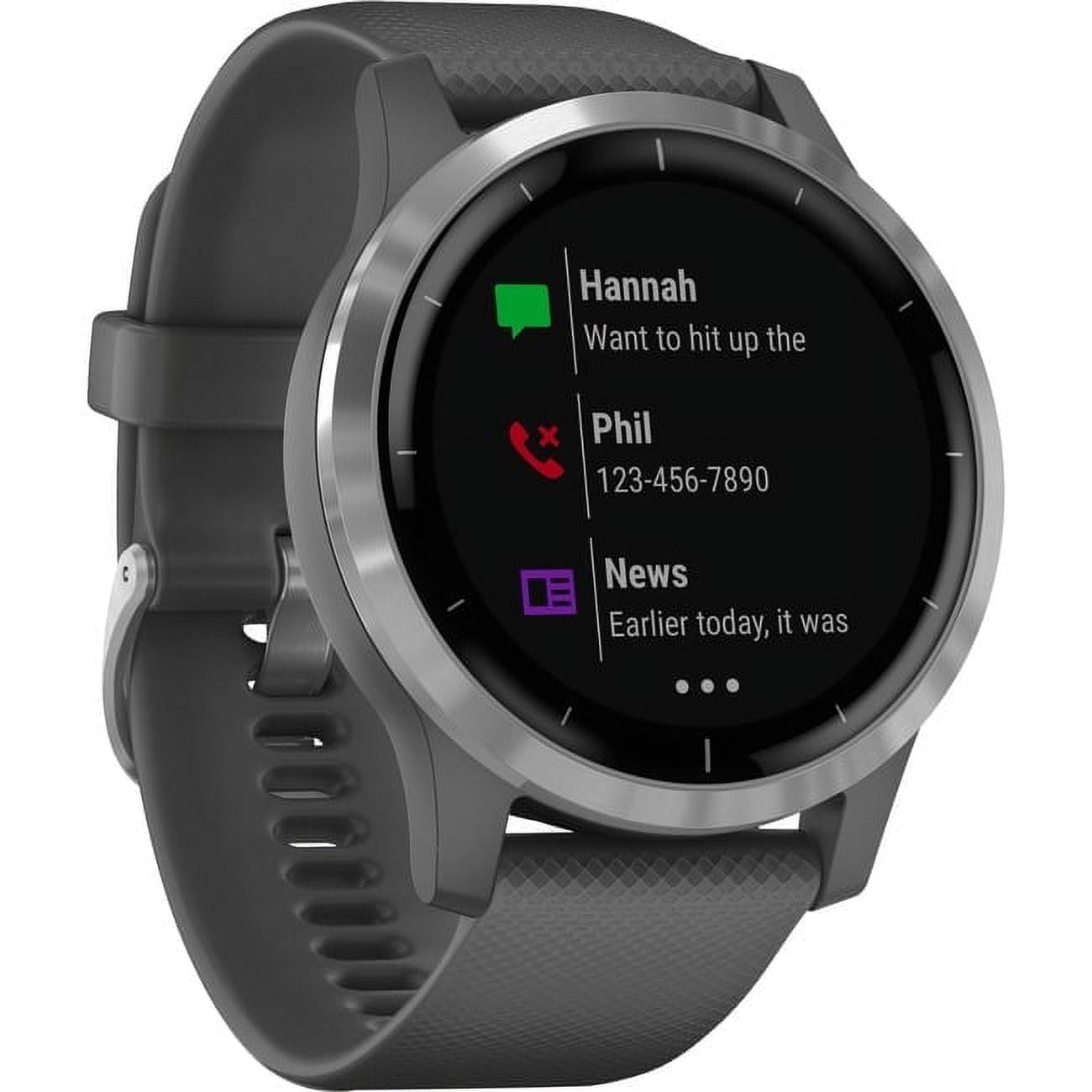 Garmin vívoactive® 4, Silver Bezel, Shadow Gray Case Garmin vívoactive® 4, Silver Bezel, Shadow Gray Case