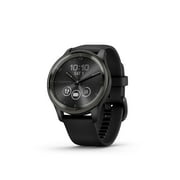Garmin vívomove® Trend, Stylish Hybrid Smartwatch, Long-Lasting Battery Life, Dynamic Watch Hands and Touchscreen , Black