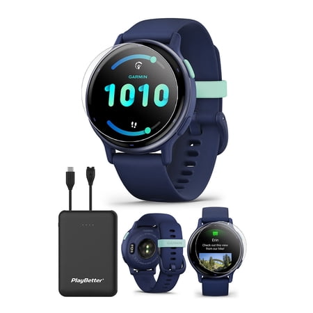 Garmin vívoactive 5 (GPS) 42mm Navy Aluminum Case with Navy Silicone Band