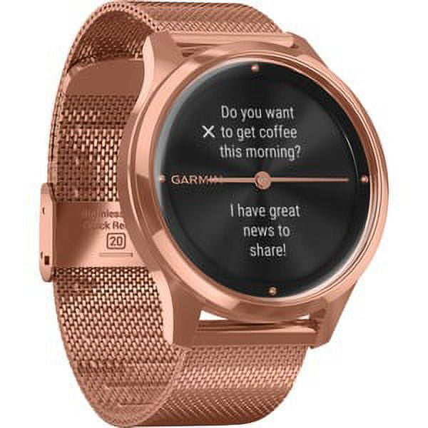 Garmin vivomove® Luxe Milanese with 18K Rose Gold Hardware