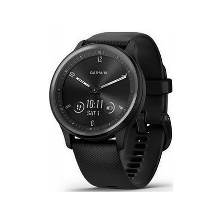 Garmin vivomove Sport 40mm Smart Watch, Black with Silicone Band #010-02566-00