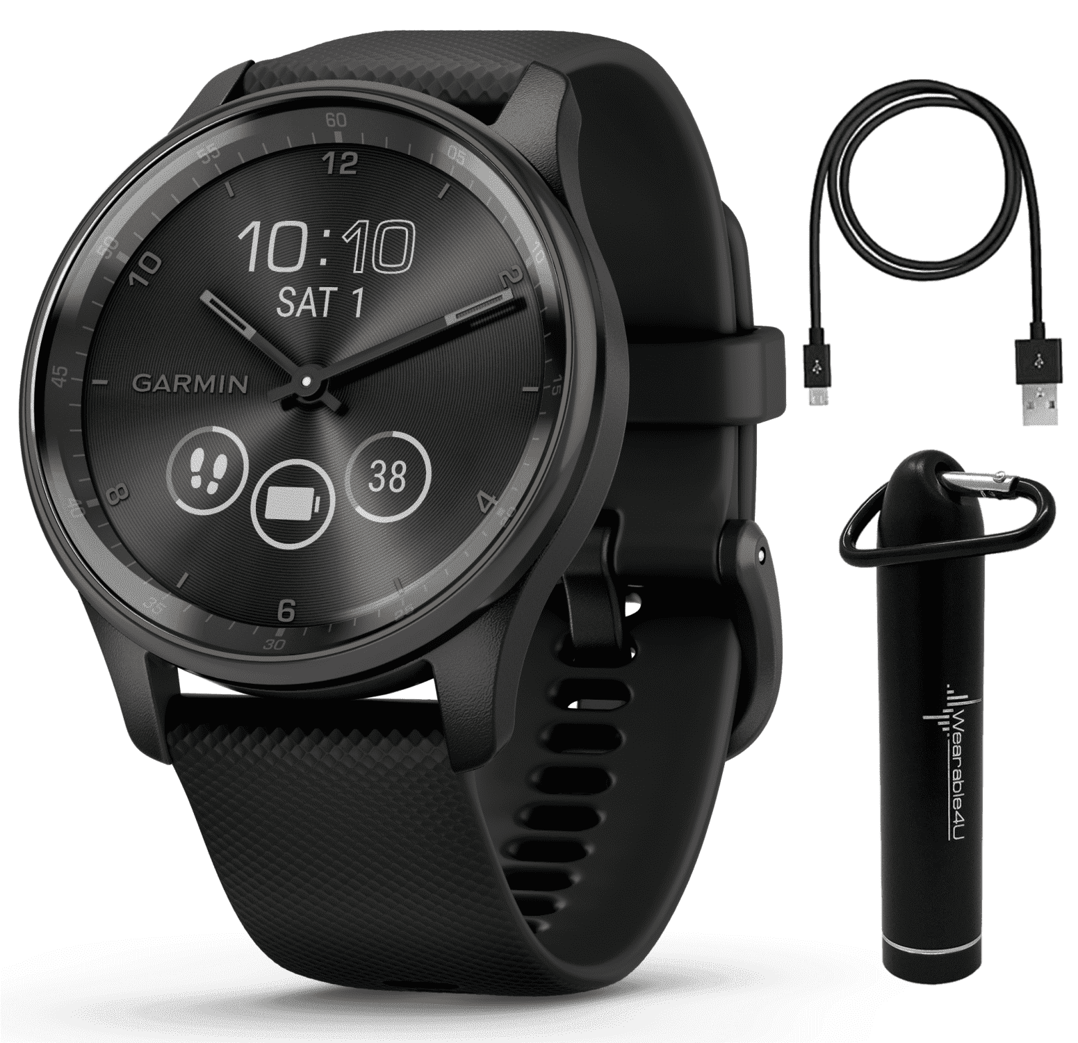 Garmin vivomove Trend Hybrid Women's Smartwatch, 40mm Slate