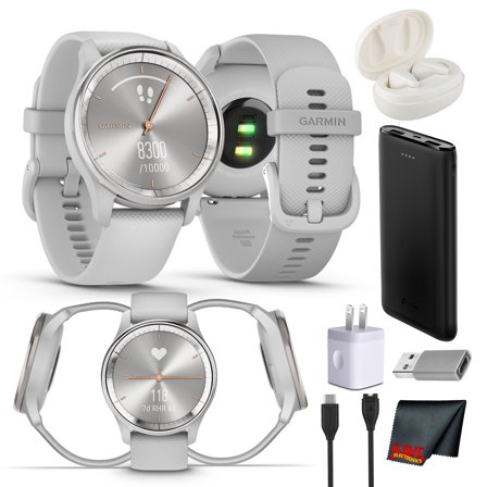 Garmin vivomove Trend Analog Smartwatch Silver Bezel - Mist Grey Case