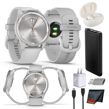 Garmin vivomove Trend Analog Smartwatch Silver Bezel - Mist Grey Case