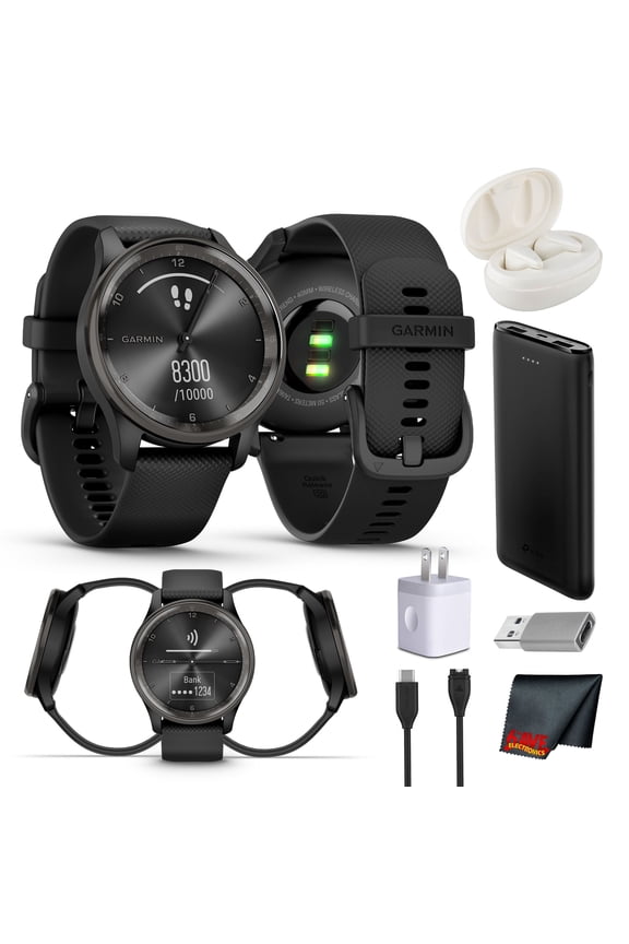 vivomove Trend Analog Smartwatch Slate Bezel - Black Case