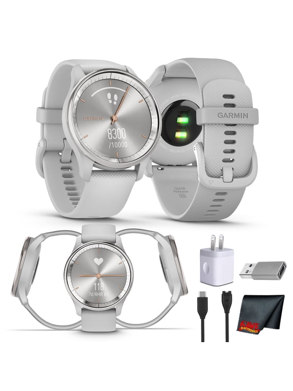 vivomove Trend Hybrid Smartwatch Silver Bezel - Mist Grey Case