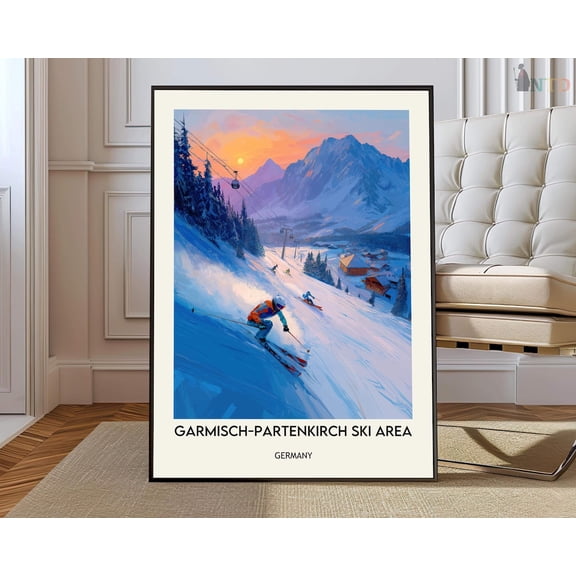Garmisch Partenkirchen Germany Poster, Unframed Paper Poster 8x10in