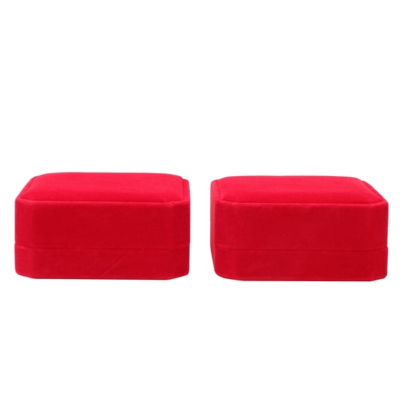 Garneck 2Pcs Square Shape Lint Bracelet Box Jewelry Container Jewelry Boxes