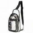 thumbnail image 1 of Garnen Clear Crossbody Bags for Stadium Events, Clear Purse Crossbody Sling Bag Clear Stadium Approved See Through Bag with Zipper & Adjustable Strap, 1 of 5