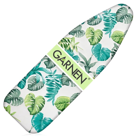 Garnen Ironing Board Cover and Pad Replacement 15"x54", Iron Board Cover With Padding 6mm Extra Thick Standard Ironing Board Cover, Tropical
