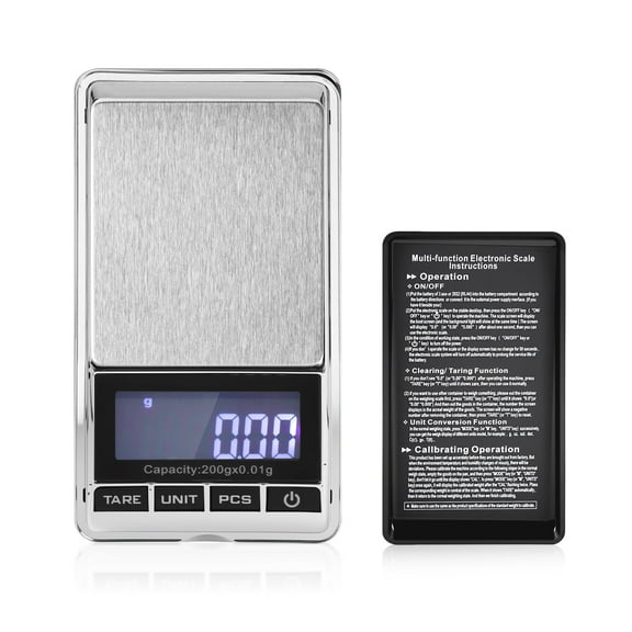 Garnen Jewelry Scale 200g/0.01g Precision Gram Scale Digital Weight Grams Ounces, Small Scale Portable Mini Pocket Scale for Coffee Spices Lab Kitchen