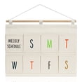 thumbnail image 1 of Garnen Wall Pocket Weekly Planner, Wall Storage Organizer, 8 Pockets Hanging Wall Organizer for To-Do List Pocket Chart Daily Schedule Planner, White, 1 of 5