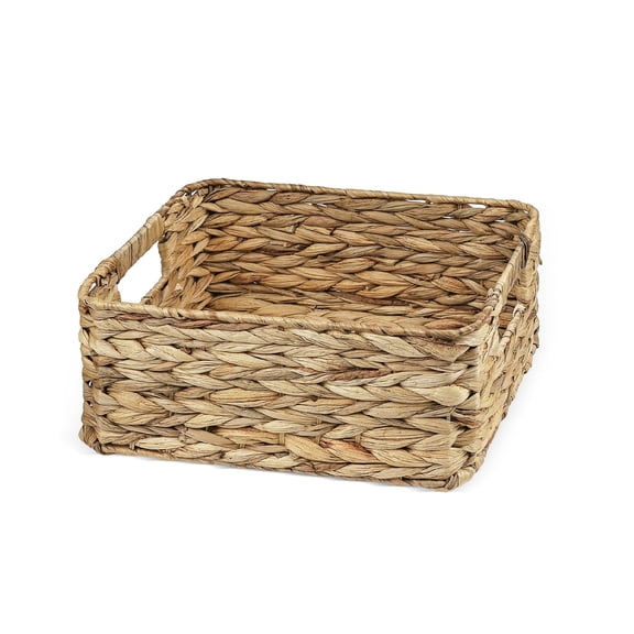Garnen Woven Baskets Storage 13", Wicker Basket for Organizing, Woven Storage Baskets for Shelves Closet Pantry Kitchen & Bathroom Storage Basket