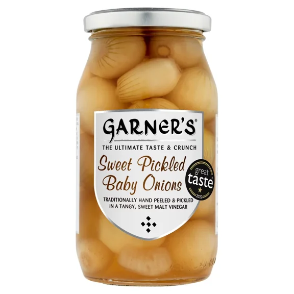 Garner's Sweet Pickled Baby Onions (454g) - Pack of 2