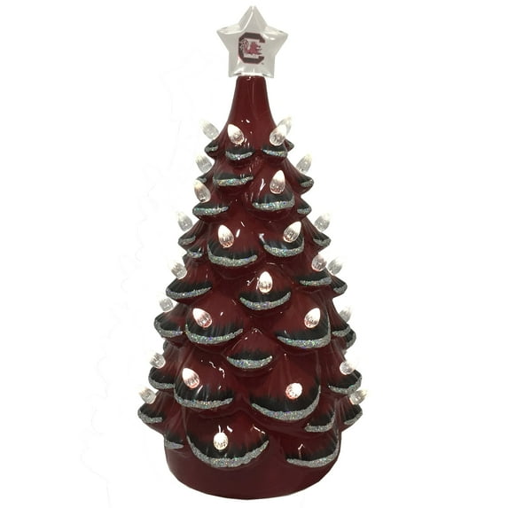 Garnet/Black South Carolina Gamecocks 14'' Ceramic Tree