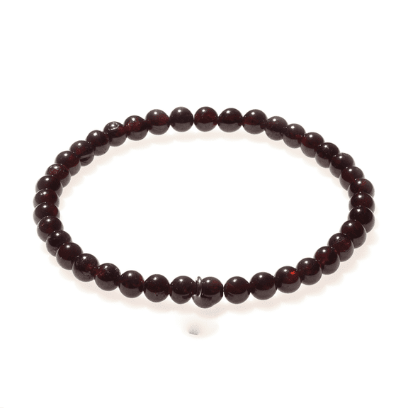 Garnet Bracelet Mini | Stone Beads Bracelet | Focus on Heart Chakra | Stunning Gem Patterns Tones | I am passionate and loving. Garnet is the passion stone. Its deep red hue invites love, co