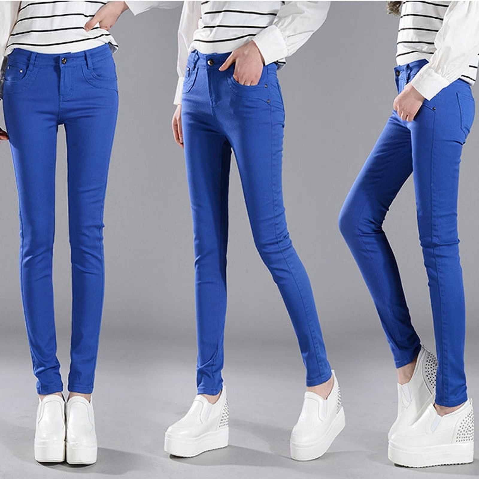 Candy Color Jeans Women's Spring and Autumn Skinny Pants