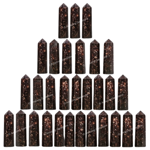 Garnet Crystal Points Bulk 3 Pcs, Hexagonal Healing Point
