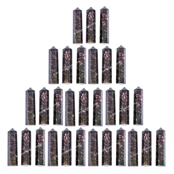 Garnet Crystal Points Bulk 3 Pcs, Hexagonal Healing Point