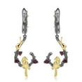thumbnail image 1 of Garnet Dangling Bird Earrings, 1 of 10